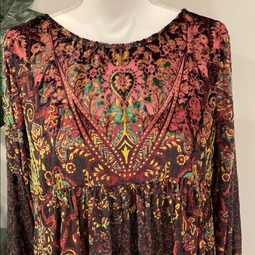 Last one!!!NWT Free People Velvet Minidress M cco$ - Picture 4 of 14